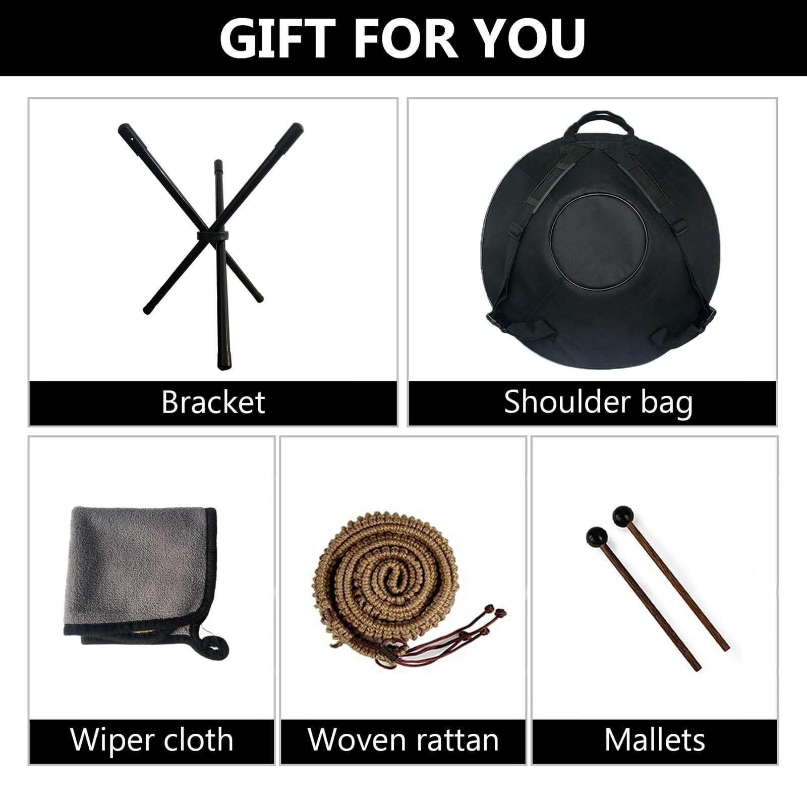 Amazon | ハンドパンドラム スチールハンドパン、9/10/12音ハンド